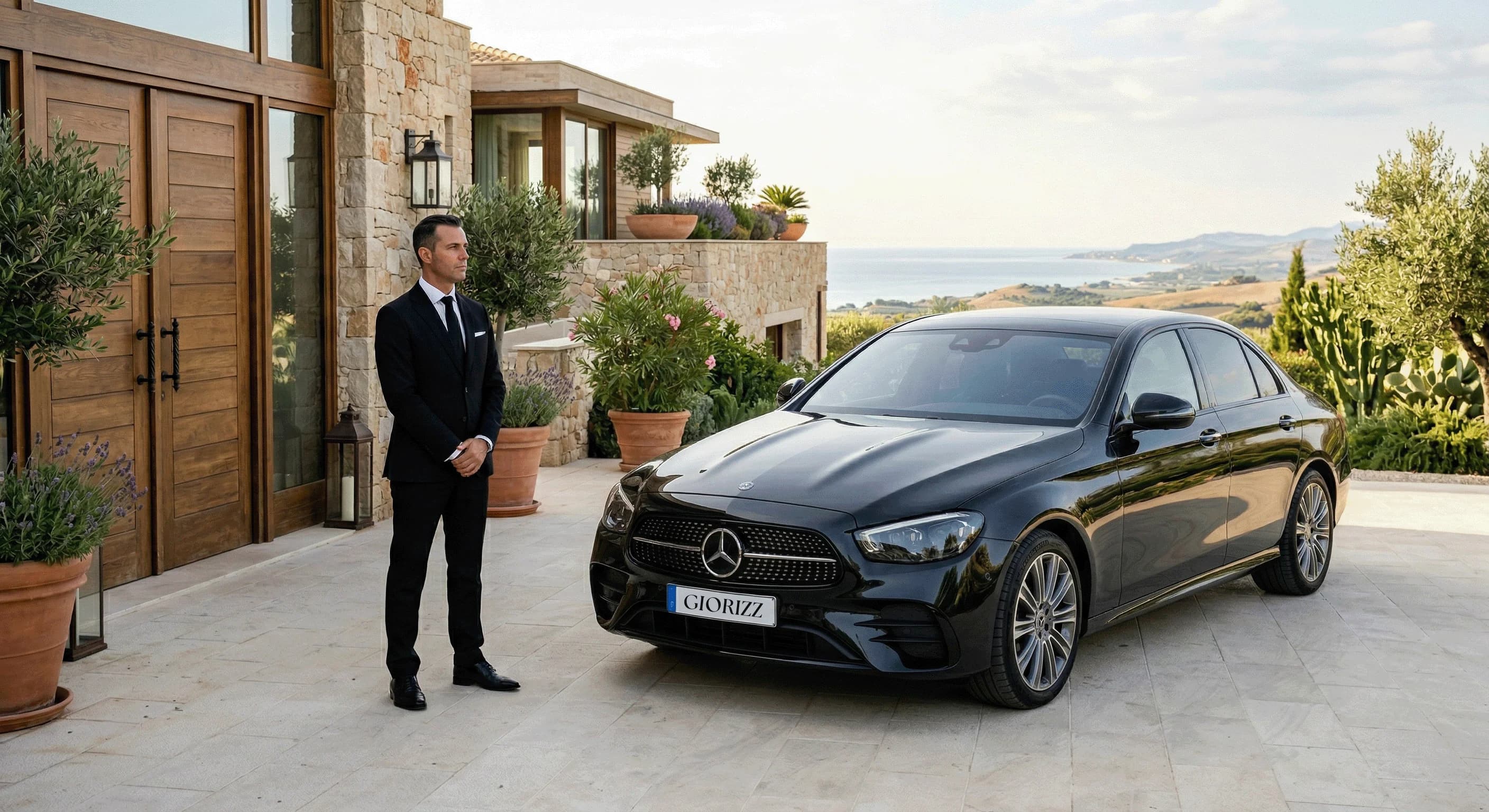 Door-to-door chauffeur pickup service across Sicily and mainland Italy