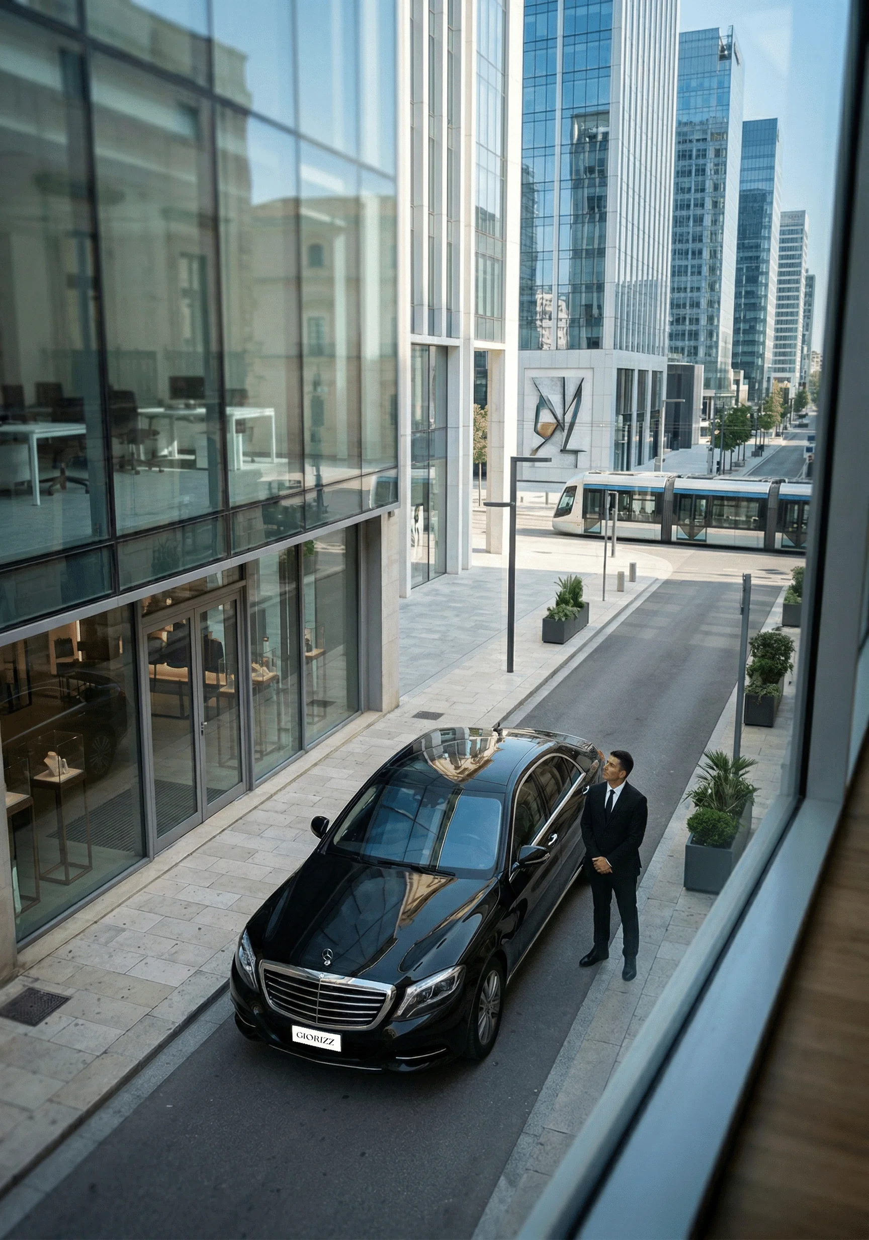 Professional chauffeur in livery — private driver service in Sicily