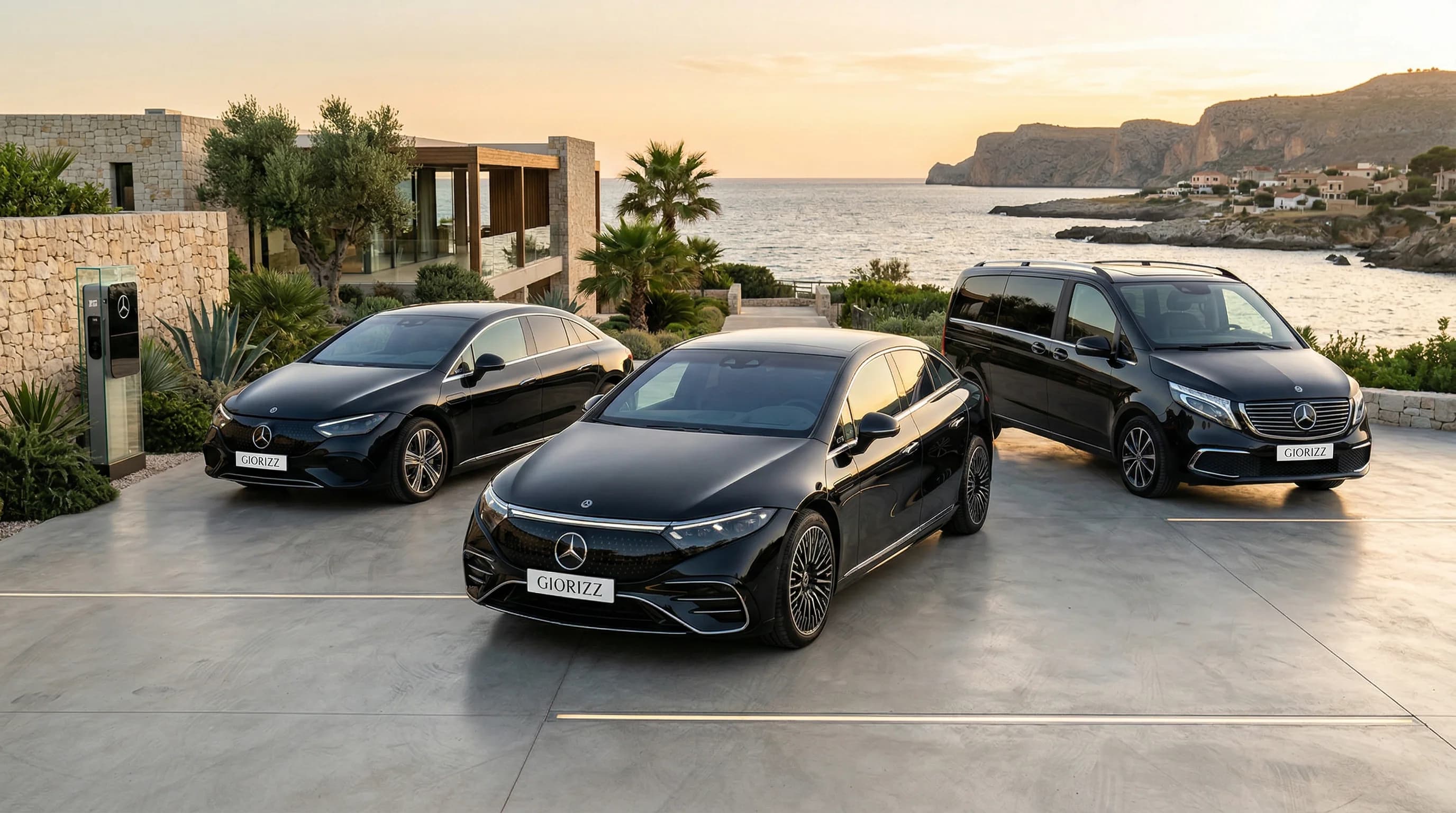 Electric chauffeur fleet — Green Mobility service in Sicily