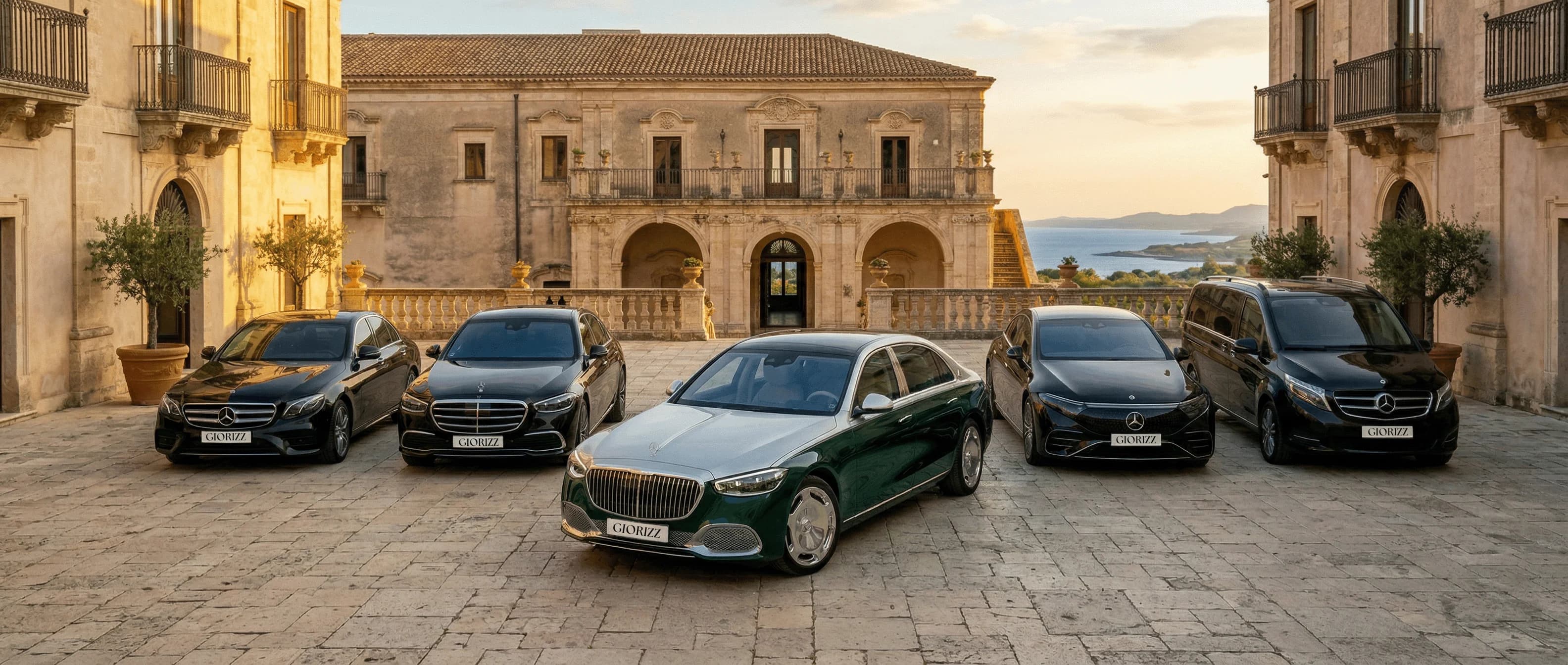 GIORIZZ luxury chauffeur fleet showcase in Sicily